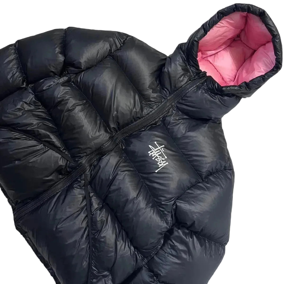 SY puffer jacket pink / gray